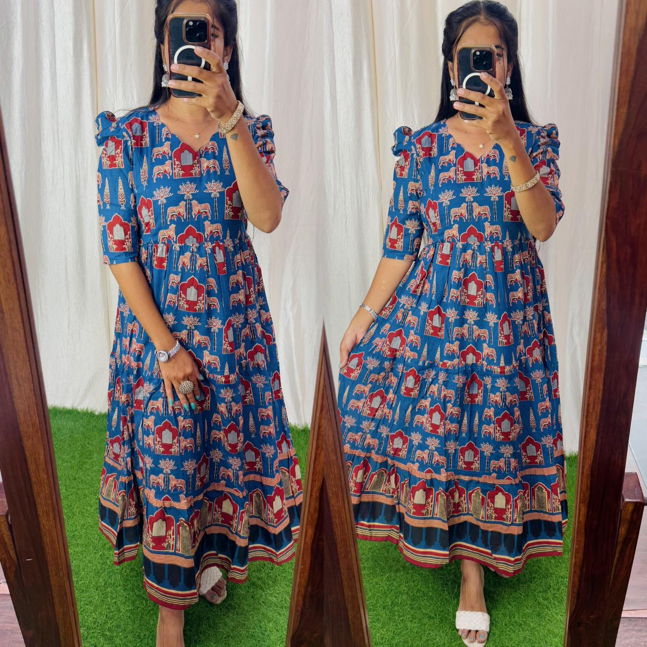 SV005 Feeding/Non Feeding Premium Cotton Maxi ( with cotton Lining )