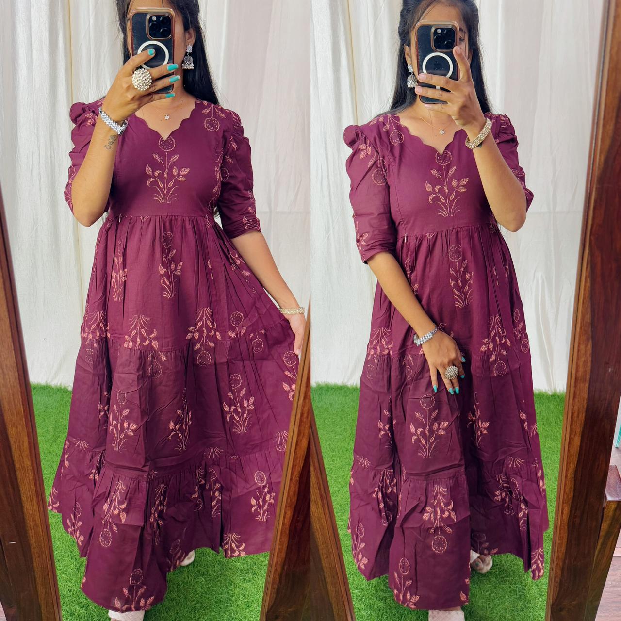 SV006 Feeding/Non Feeding Premium Cotton Maxi ( with cotton Lining )