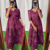 SV006 Feeding/Non Feeding Premium Cotton Maxi ( with cotton Lining )