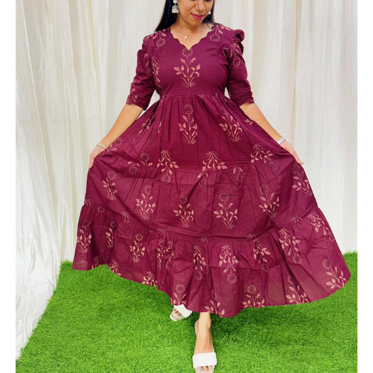 SV006 Feeding/Non Feeding Premium Cotton Maxi ( with cotton Lining )