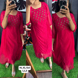 Handwork Georgette Kurti with Lining ( Non Feeding only)-017