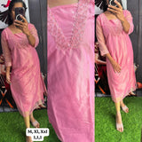 Handwork Tissue Kurti with Lining ( Non Feeding only)-020