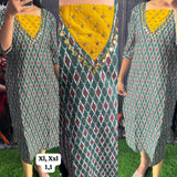 Cotton Handwork Kurti with Lining ( Non Feeding only)-027