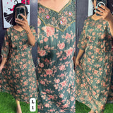 Handwork Tissue Kurti with Lining ( Non Feeding only)-006