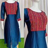 Vichitra Silk Kurti with Lining ( Non Feeding only)-30