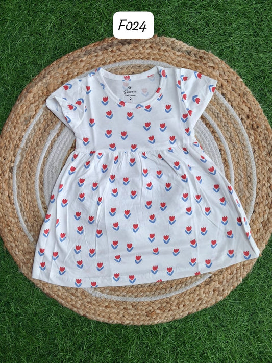 Fr024-Buy 5 @600/- free ship. Adorable Baby frocks ❤️