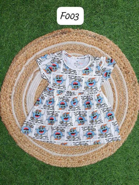 Fr003-Pack of 5 @ 599 free ship. Adorable Baby frocks ❤️ Random 5 prints