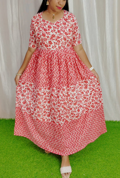 Premium Cotton Fabric Maxi and Duppata with Cotton lining FC0107