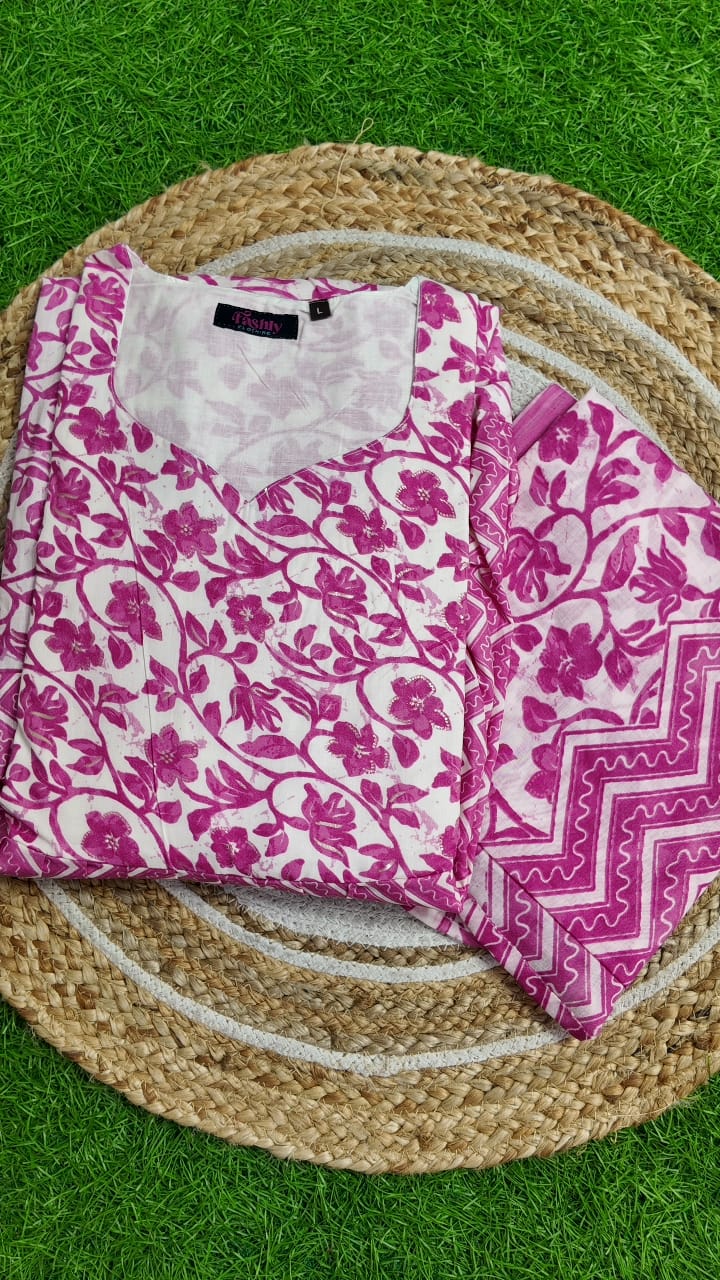 Premium Cotton Fabric Maxi and Duppata with Cotton lining FC0106
