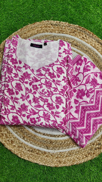 Premium Cotton Fabric Maxi and Duppata with Cotton lining FC0106