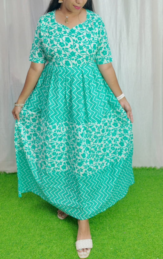 Premium Cotton Fabric Maxi with Cotton lining 027