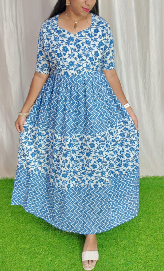 Premium Cotton Fabric Maxi with Cotton lining 028