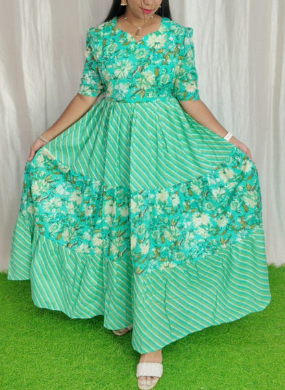 Premium Cotton Fabric Maxi and Duppata with Cotton lining FC0103