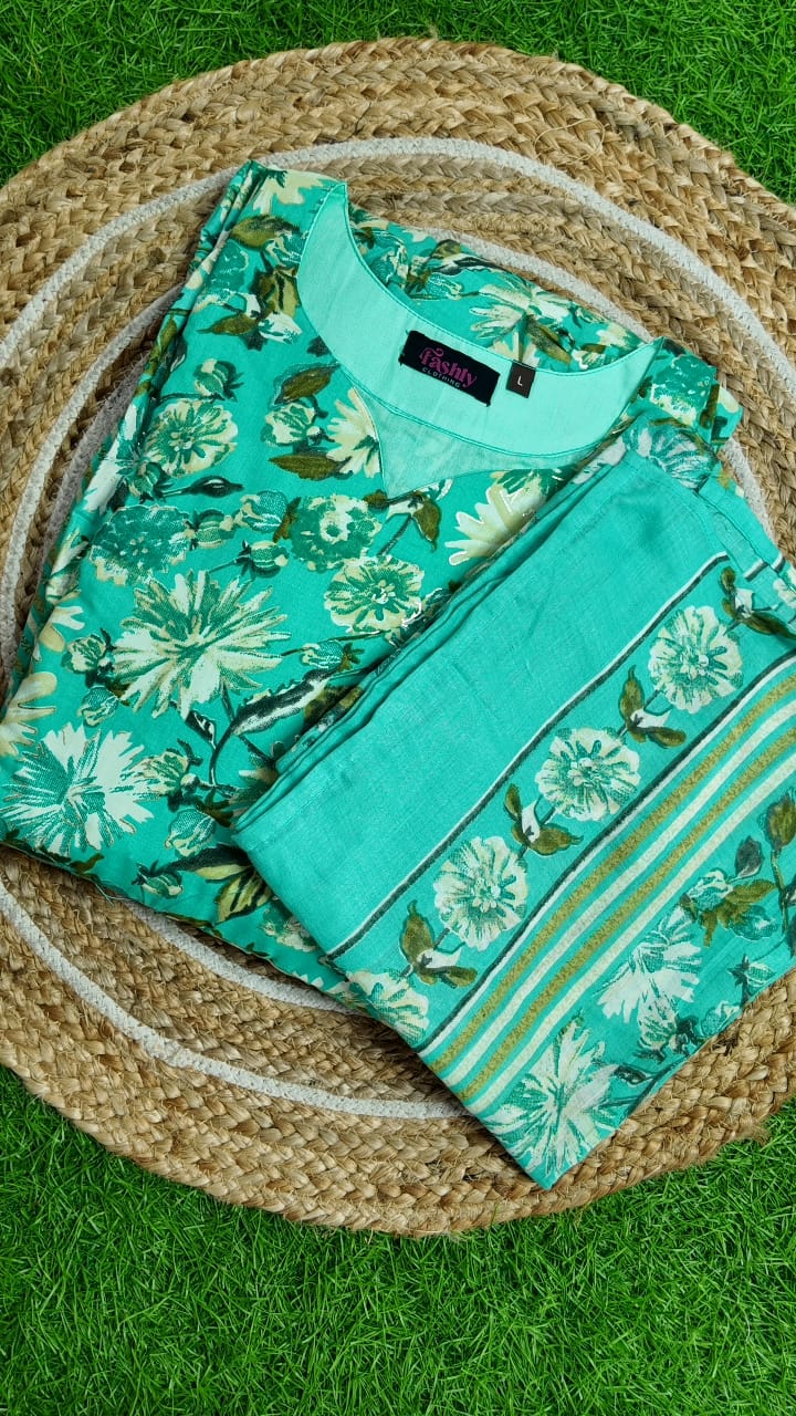 Premium Cotton Fabric Maxi and Duppata with Cotton lining FC0103