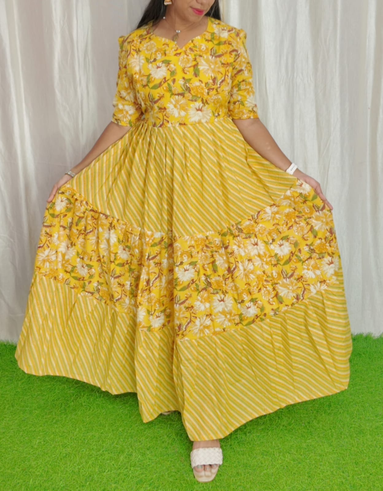 Premium Cotton Fabric Maxi and Duppata with Cotton lining FC0104