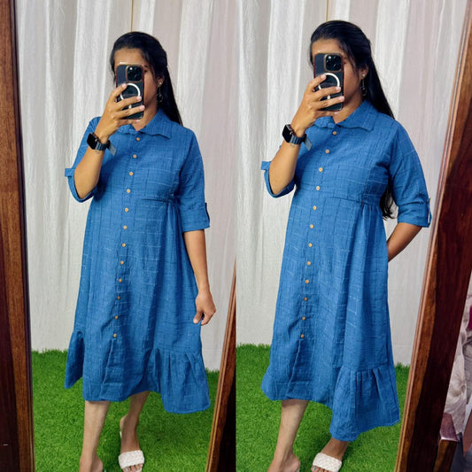 Feeding/Non Feeding Aline dress (Chest Lining) FC0185