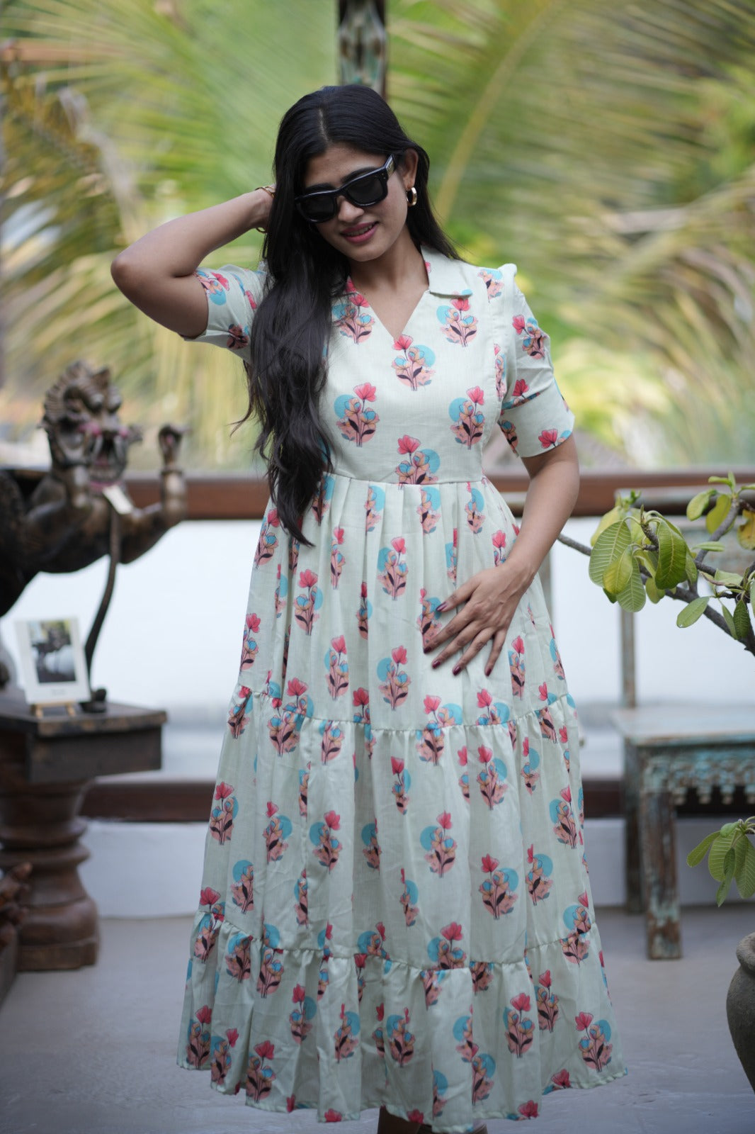 Premium Cotton Linen Maxi (With Lining)- Feeding only FC008