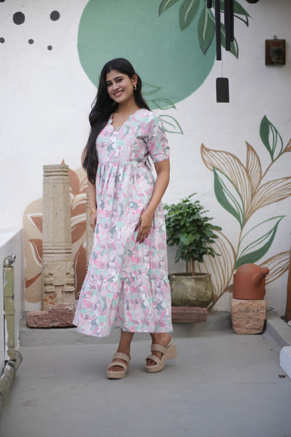 Premium Cotton Printed Maxi (With Lining)- Feeding only FC006