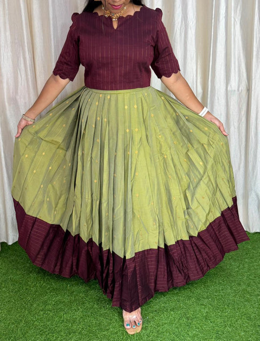 Nila-Crop Top and Skirt FC0345
