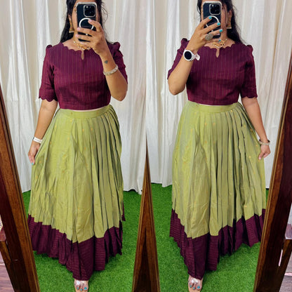 Nila-Crop Top and Skirt FC0345