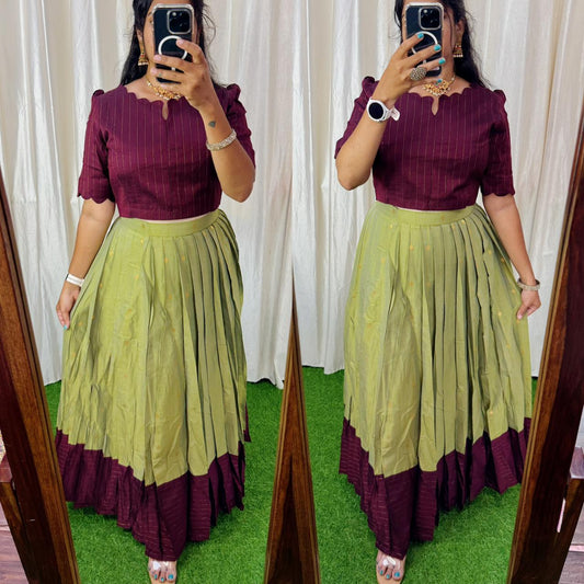 Nila-Crop Top and Skirt FC0345