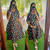 Feeding/Maternity- Pure cotton Aline dress in 5 COLOURS
