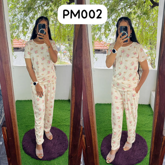 FLN070 Trendy Spun Cotton Printed Fabric Coords Lounge Sets (Non feeding Only)