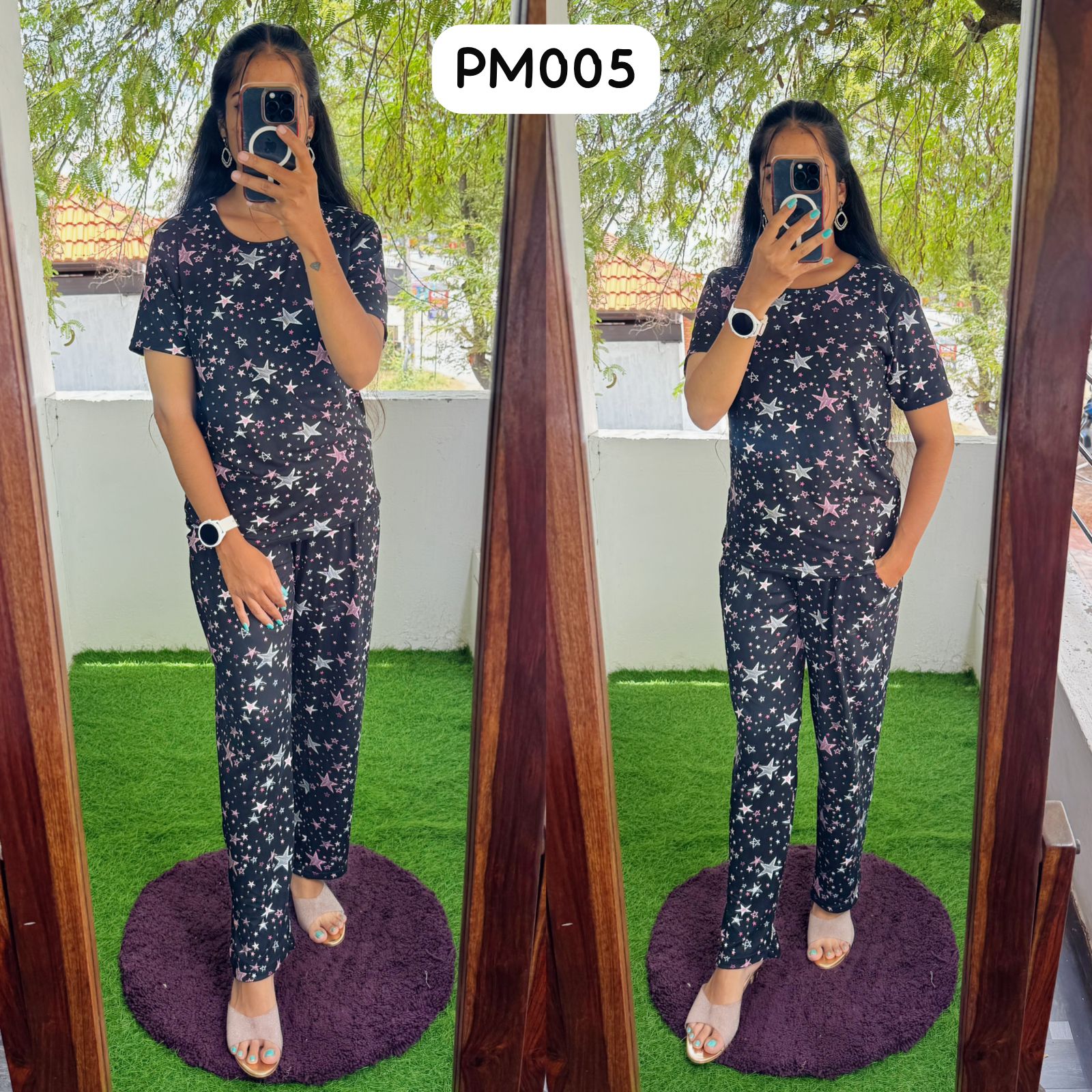 Trendy Spun Cotton Printed Fabric Coords Lounge Sets (Non feeding)