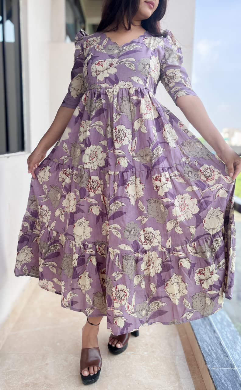 SV003 Feeding/Non Feeding Premium Cotton Maxi ( with cotton Lining )