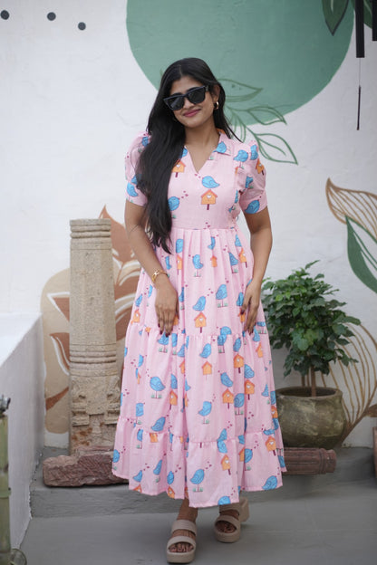 Premium Cotton Linen Maxi (With Lining)- Feeding FC007