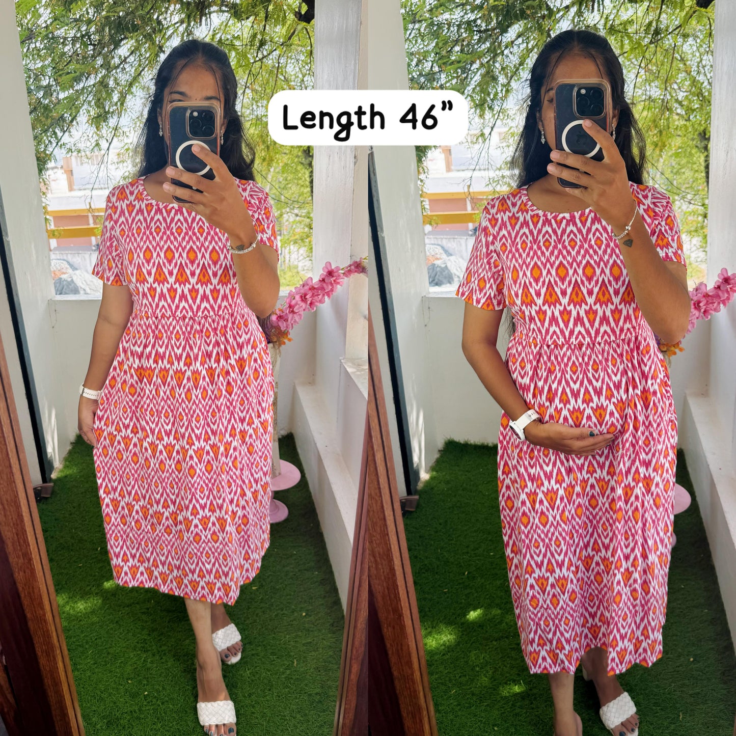 Zipless maternity/feeding Loungewear Maxi Length 46"