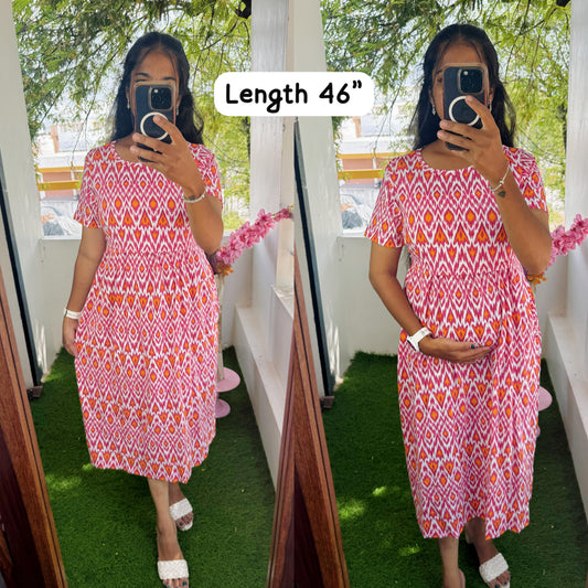 Zipless maternity/feeding Loungewear Maxi Length 46"