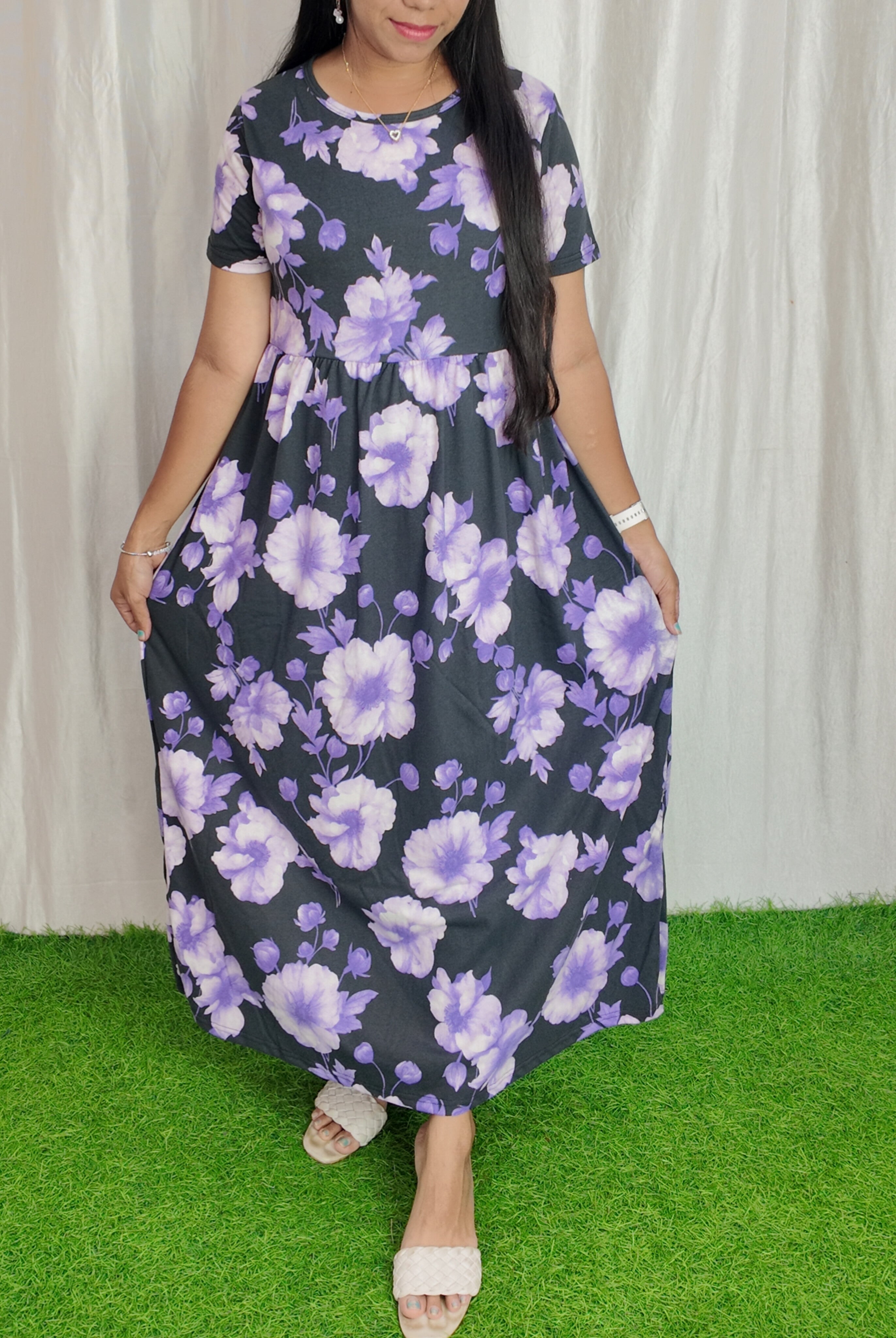 Cotton Loungewear Maxi (Non feeding) Buy 3 @1200/-