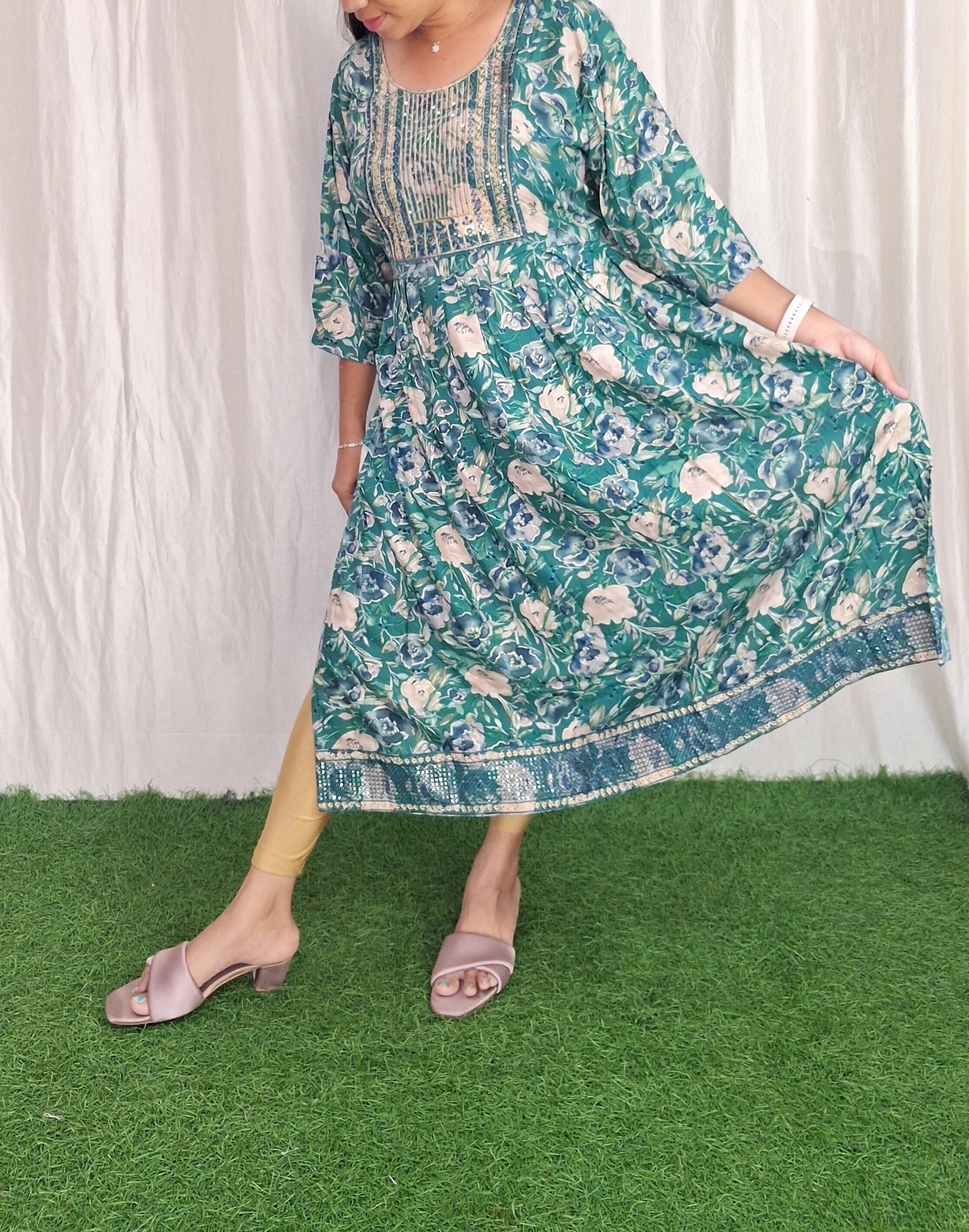 Rayon Embroidery Kurti( Non Feeding only)