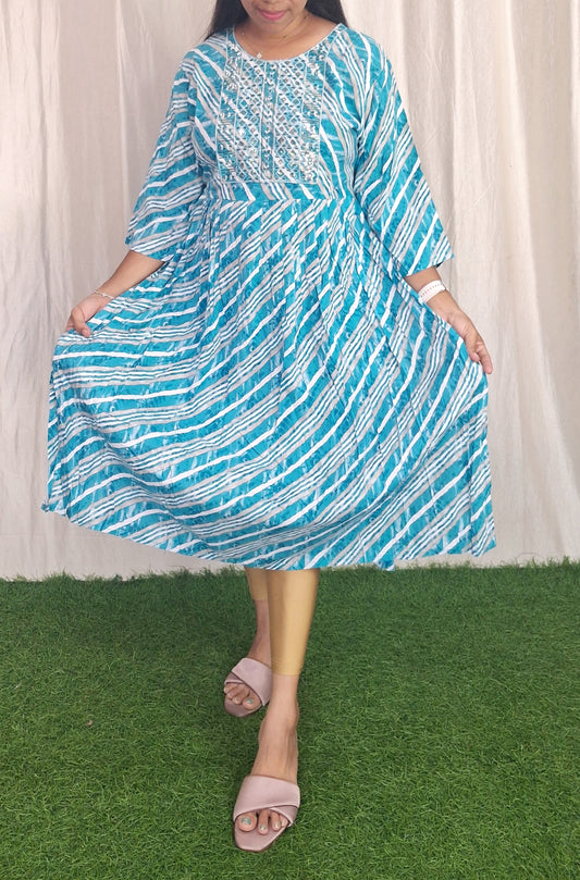 Buy 1 Get 1 Free Rayon Embroidery Kurti( Non Feeding only)