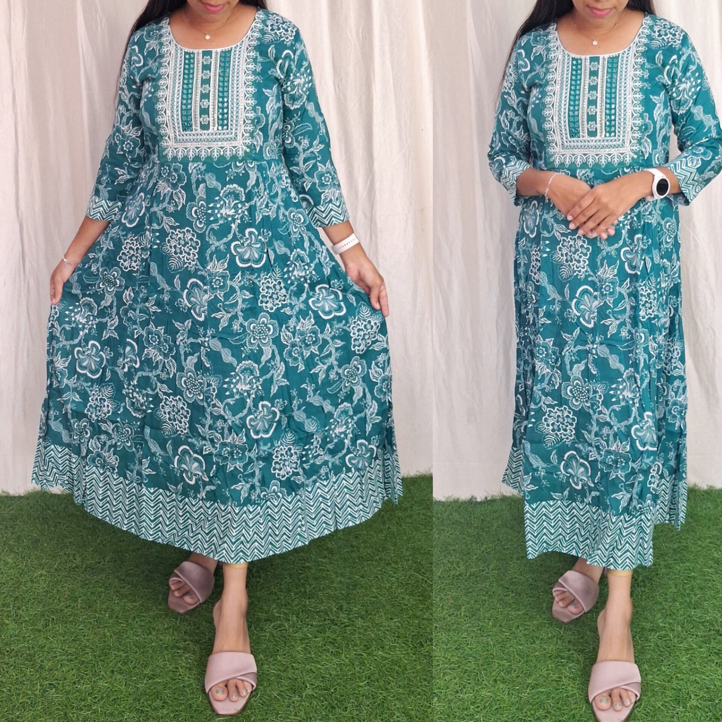 Rayon Embroidery Kurti( without lining) ( Non Feeding only)-064