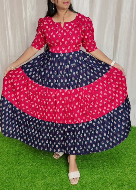 Premium Cotton Blend Flex Fabric  Maxi with Cotton lining 023