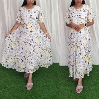 Georgette Work Maxi (with Lining) ( Non Feeding only)