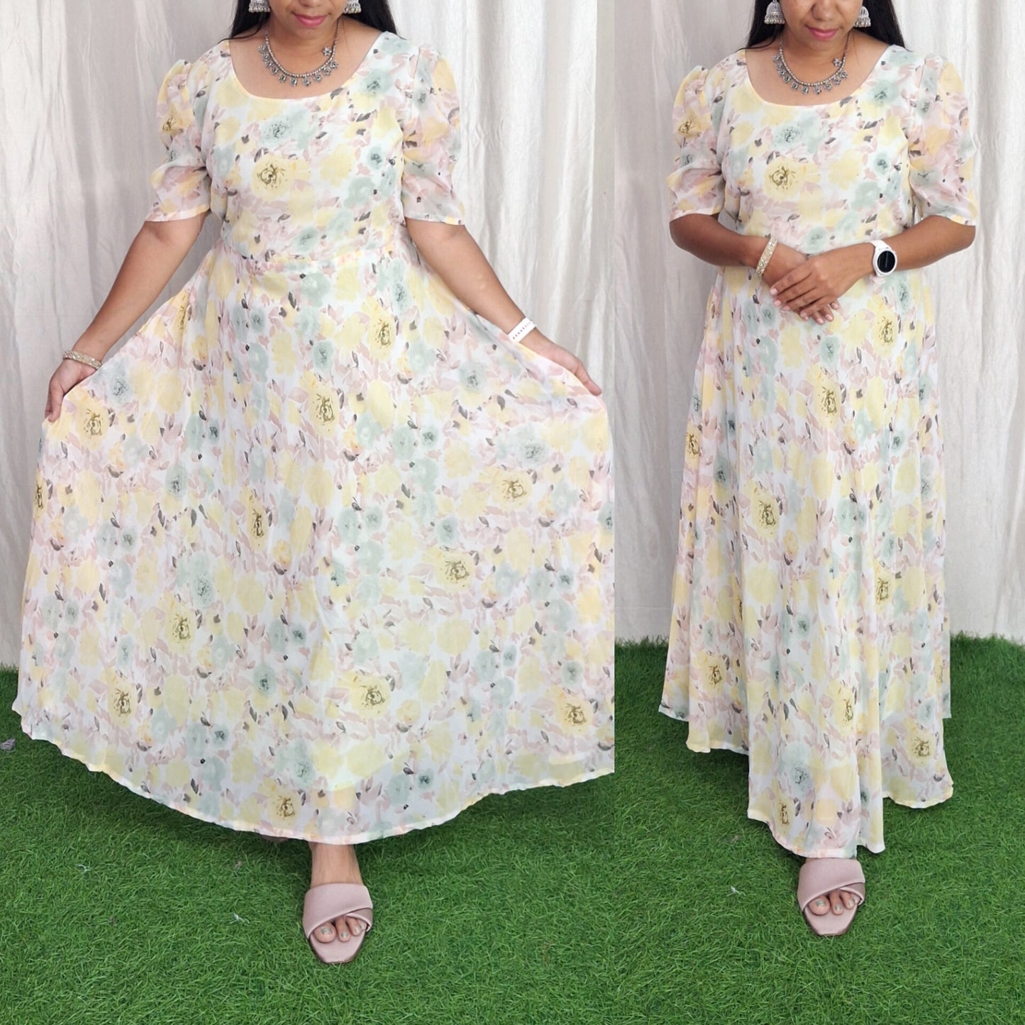 Georgette Maxi (with Lining) ( Non Feeding only)