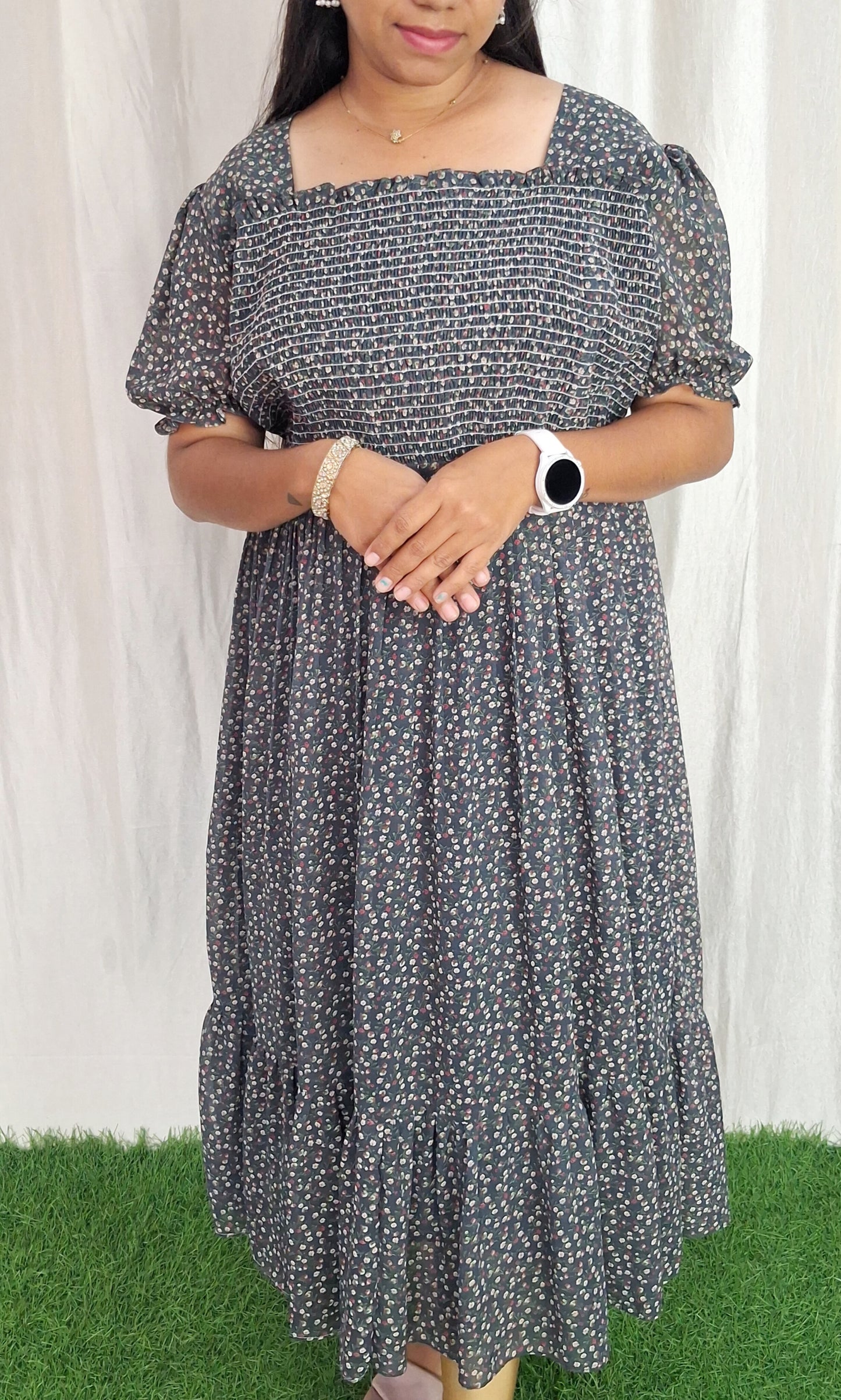 Buy 1 Get 1 Free Georgette Smoking Dress (with Lining) ( Non Feeding only)