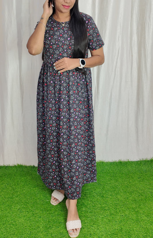 Cotton Loungewear Maxi (Non feeding) Buy 3 @1200/-