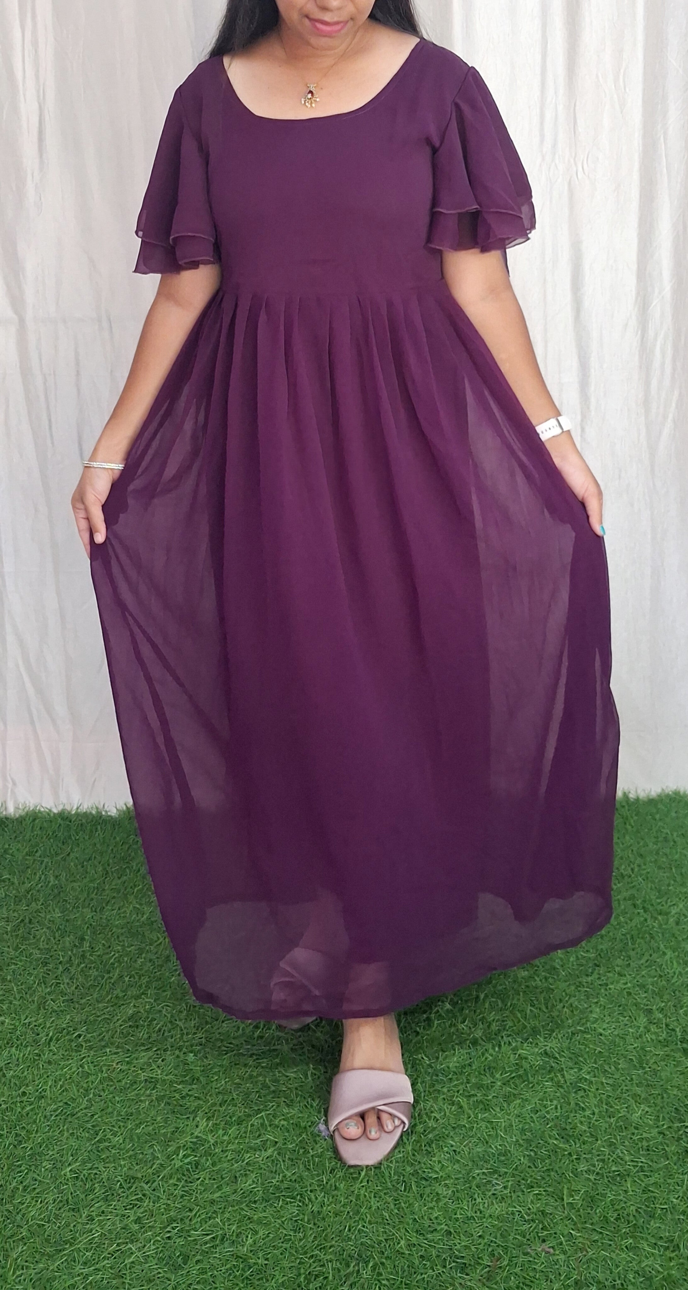 Georgette Maxi (with Lining) ( Non Feeding only)