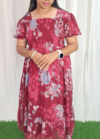 Georgette Smoking Dress (with Lining) ( Non Feeding only)-097