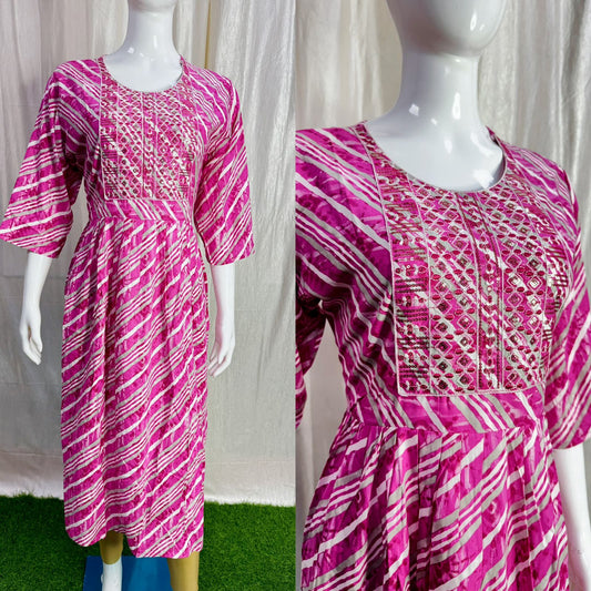 Buy 1 Get 1 Free Rayon Embroidery Kurti( without lining) ( Non Feeding only)-112