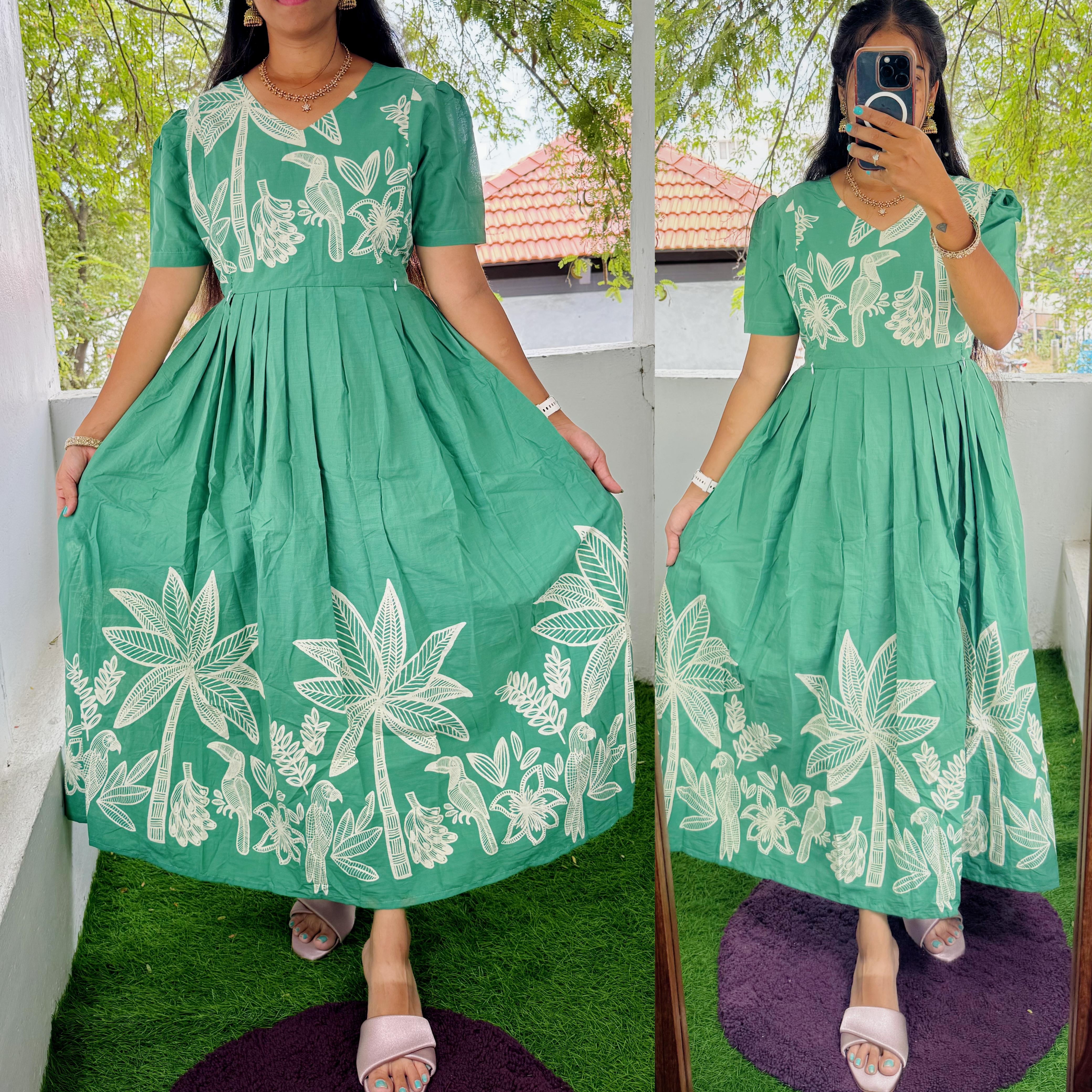 Feeding/Non Feeding Premium Cotton Maxi ( with cotton Lining )