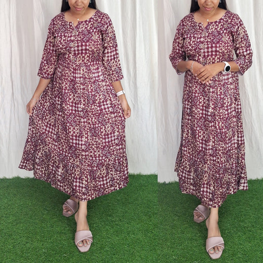Buy 1 Get 1 Free Rayon Work Kurti( without lining) ( Non Feeding only)-070