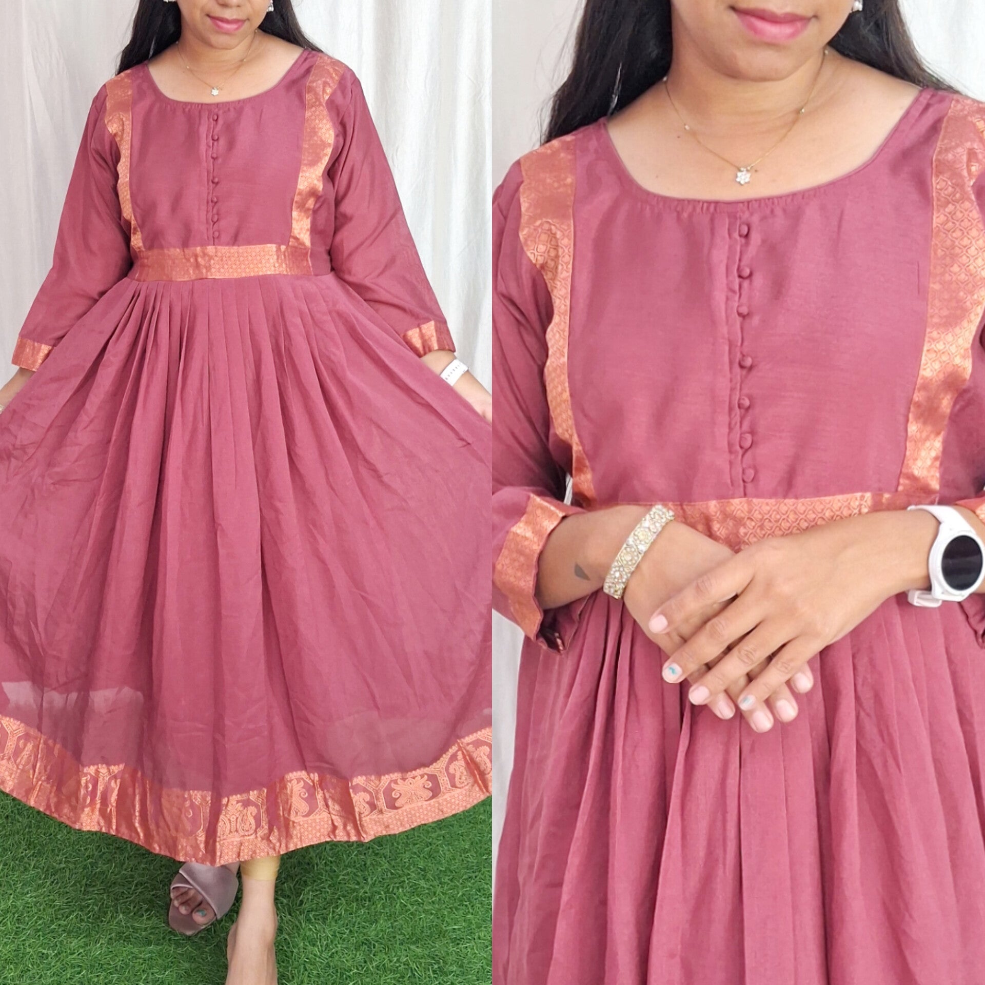 Buy 1 Get 1 Free Georgette Gowns (with Lining) ( Non Feeding only)-091