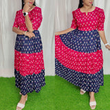 Premium Cotton Blend Flex Fabric  Maxi with Cotton lining 023
