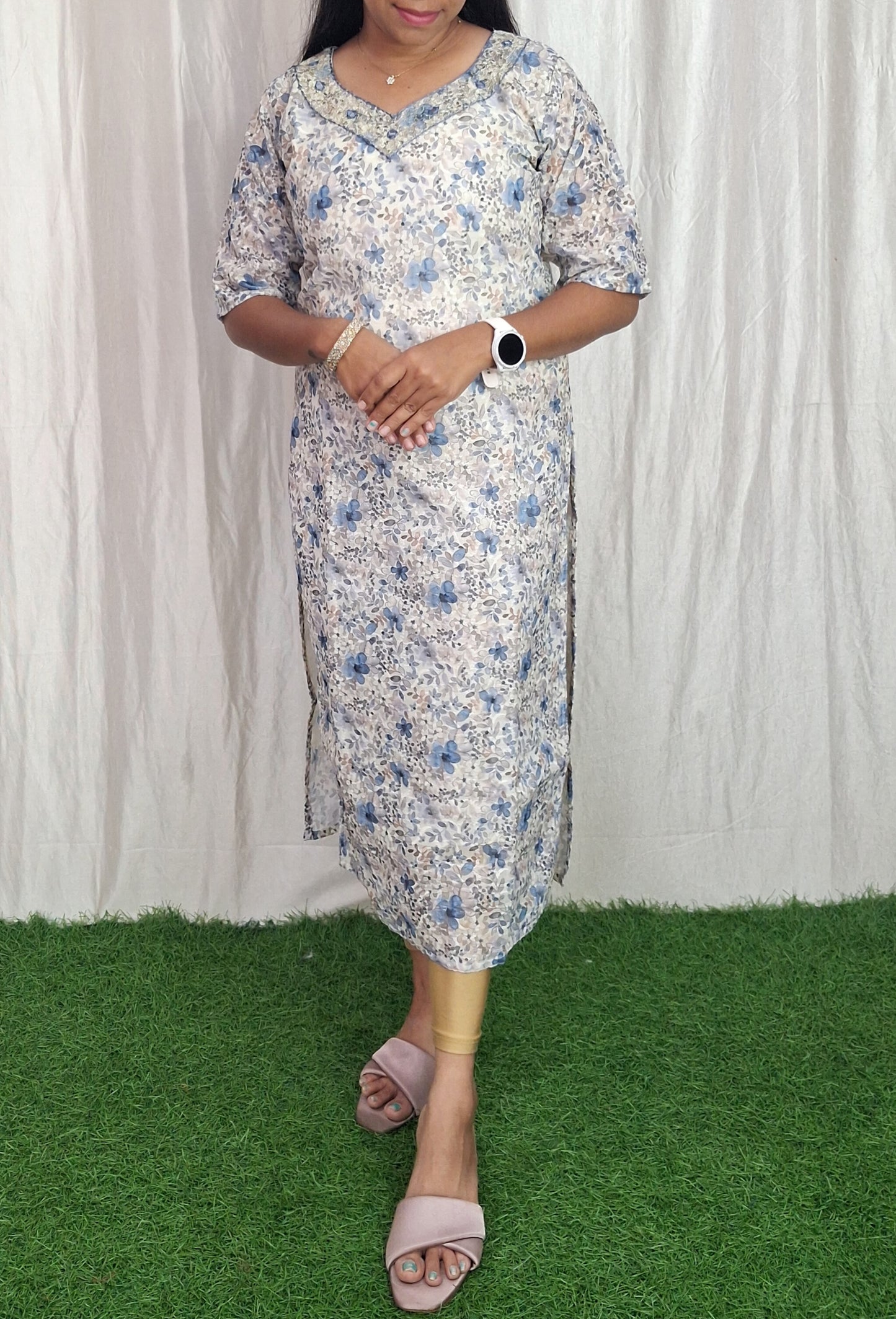 Cotton Kurti with Lining ( Non Feeding only)-026