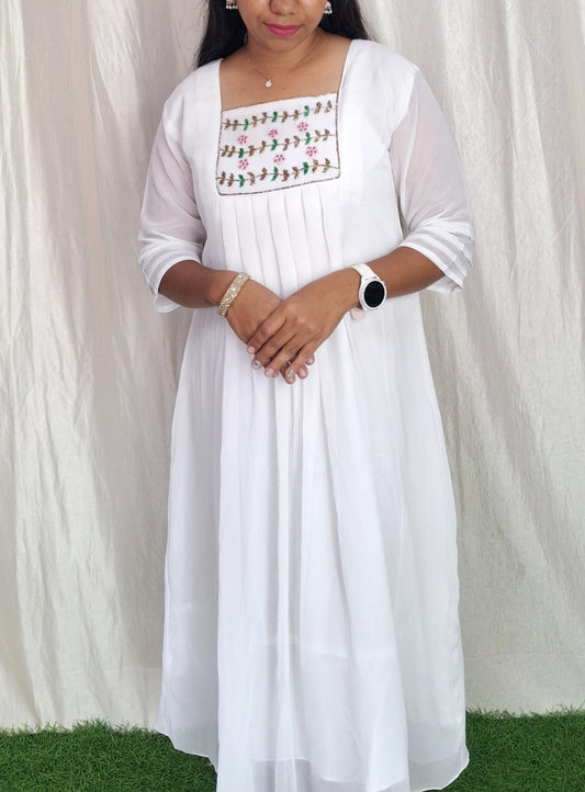 Georgette Work Kurti (with Lining) ( Non Feeding only)